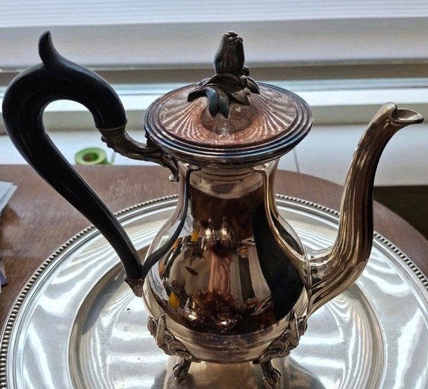 CHRISTOFLE verzilverde antieke koffiepot, Ophalen of Verzenden