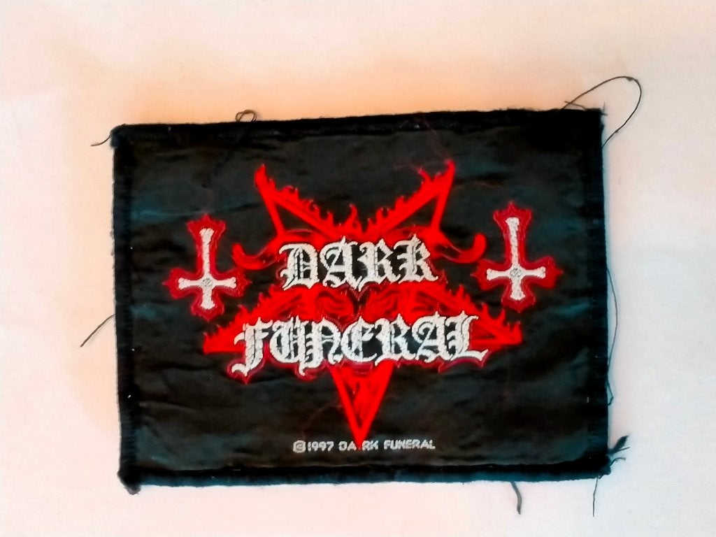 Dark Funeral 1997 metal vintage muziek patch kleding embleem, Ophalen of Verzenden, Gebruikt, Kleding