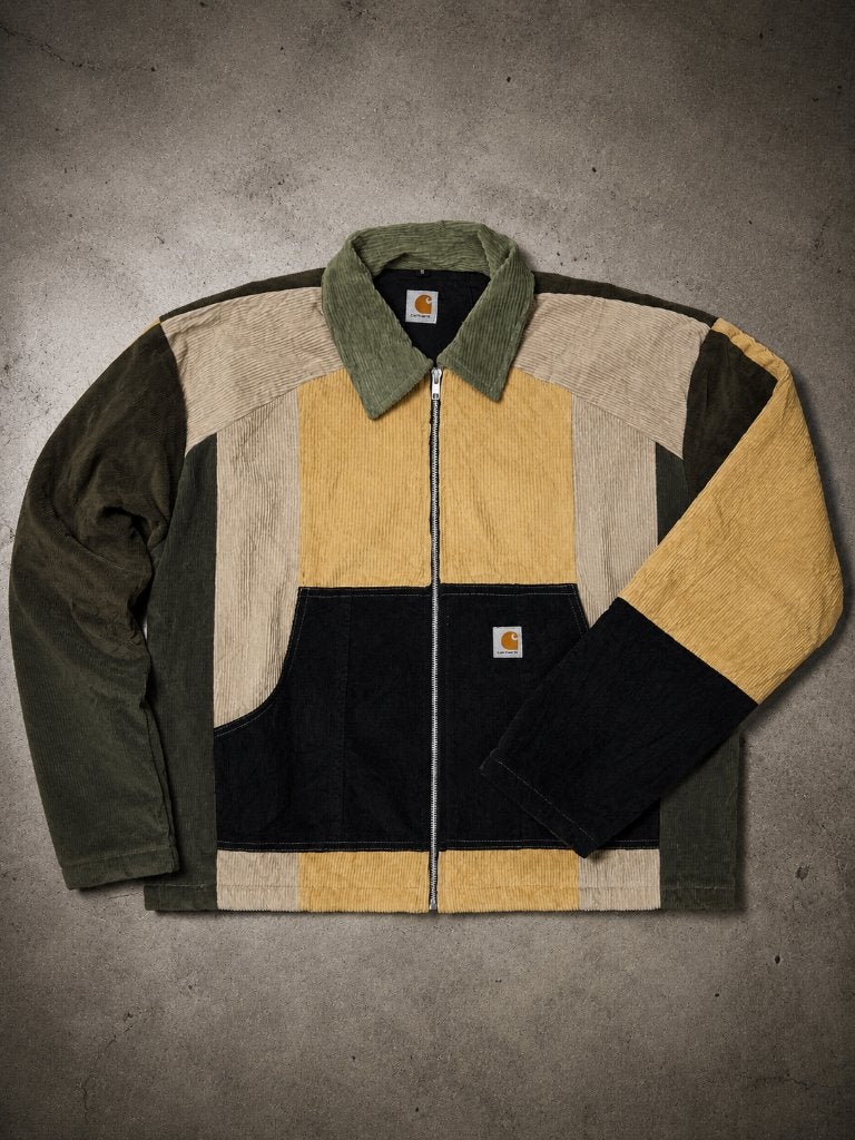 Carhartt Corduroy Patchwork Jacket – Multicolour – Maat S, Carhartt, Nieuw, Ophalen of Verzenden, Groen