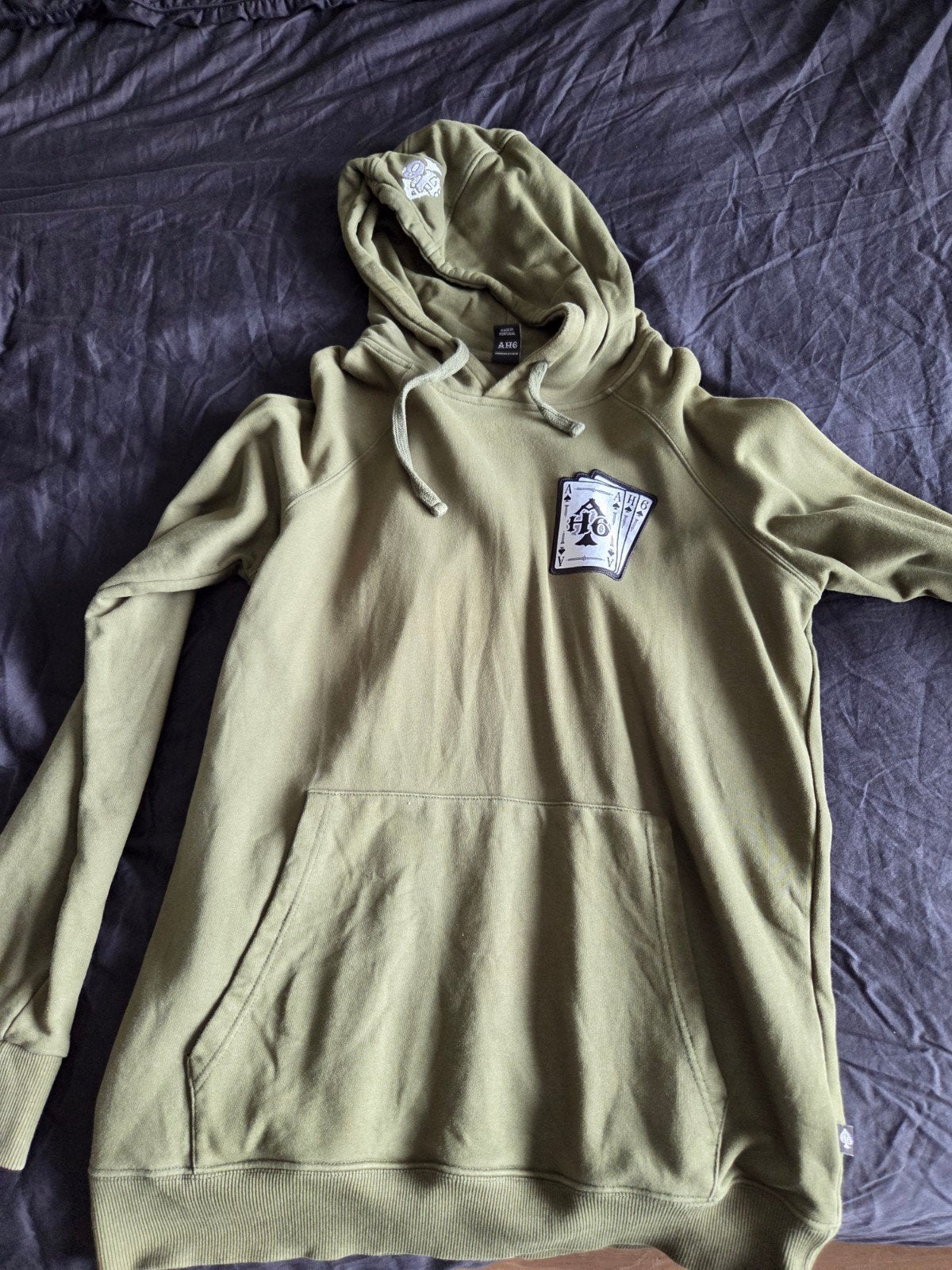 Ande Hazes junior hoodie met 'Leef je leven'  - Maat xl, Ophalen of Verzenden, Zo goed als nieuw, Maat 56/58 (XL), Groen