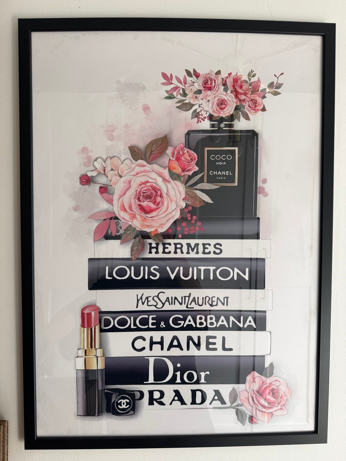 Luxe Fashion Boeken & Parfum Print - Chanel, Dior, Prada, Ophalen, 50 – 75, 50 tot 75 cm, Print