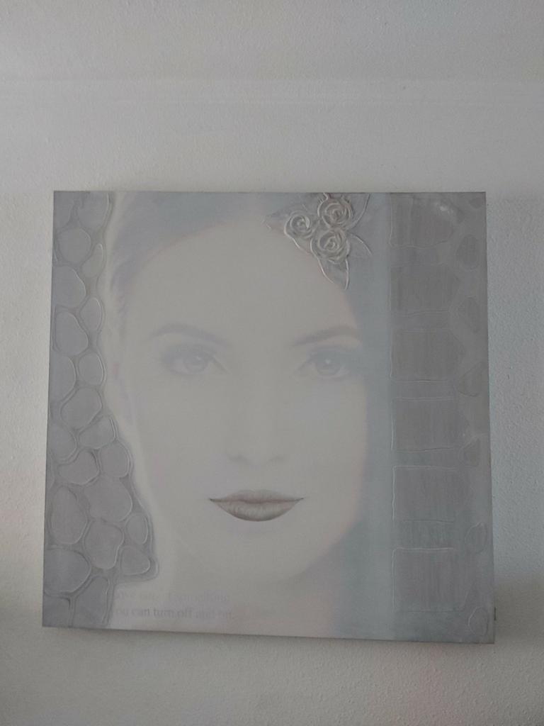 Sabine Kleiren schilderij portret op doek nieuw, Ophalen