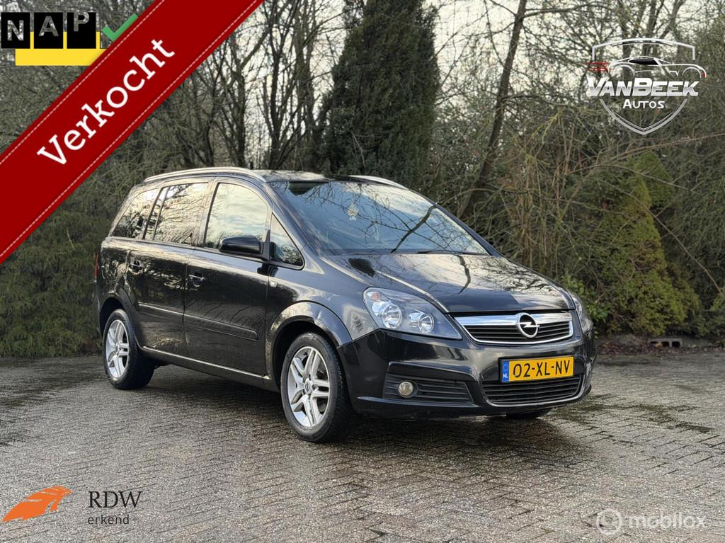 Opel Zafira 1.8 Executive Nwe Apk Nap 7 Persoons, Auto's, Gebruikt, 4 cilinders, Zwart, Origineel Nederlands