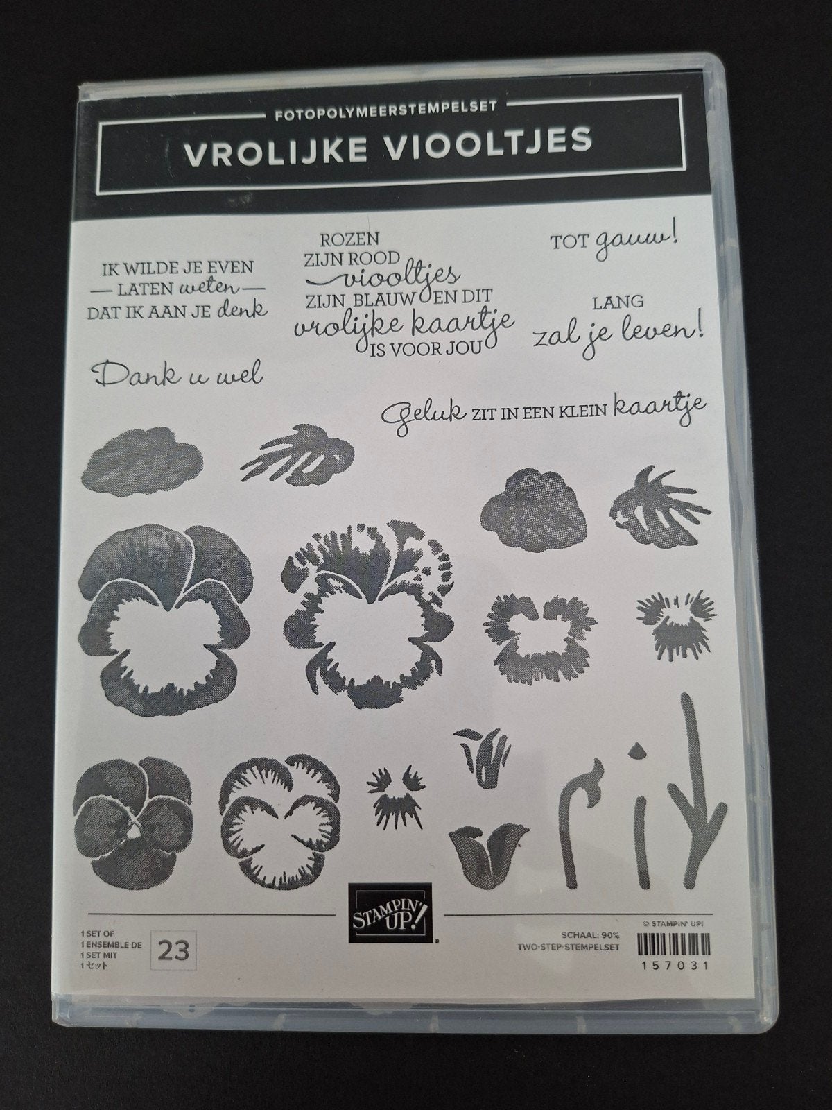 Stampin' Up! Vrolijke Viooltjes stempel- en stansset, Ophalen of Verzenden, Zo goed als nieuw