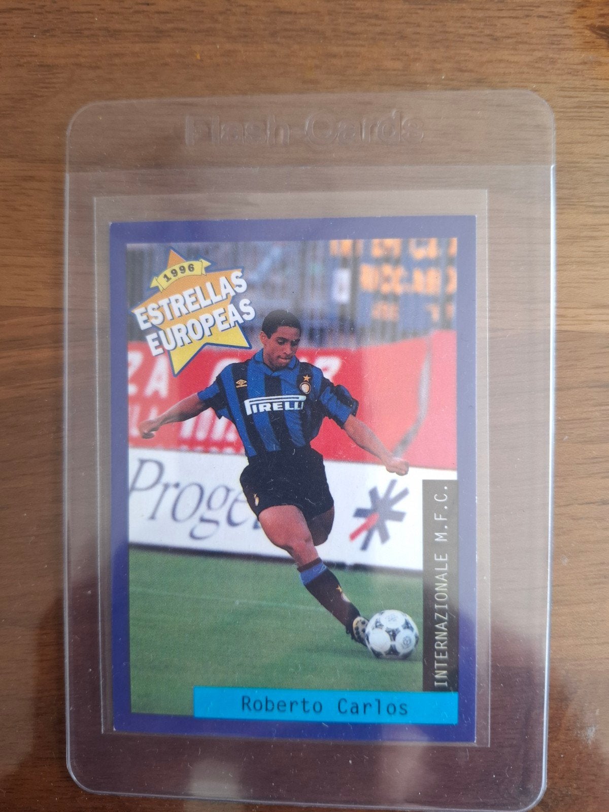 Roberto Carlos Panini Spelerskaart 1996 Inter Milan, Ophalen of Verzenden, Zo goed als nieuw, Buitenlandse clubs, Spelerskaart