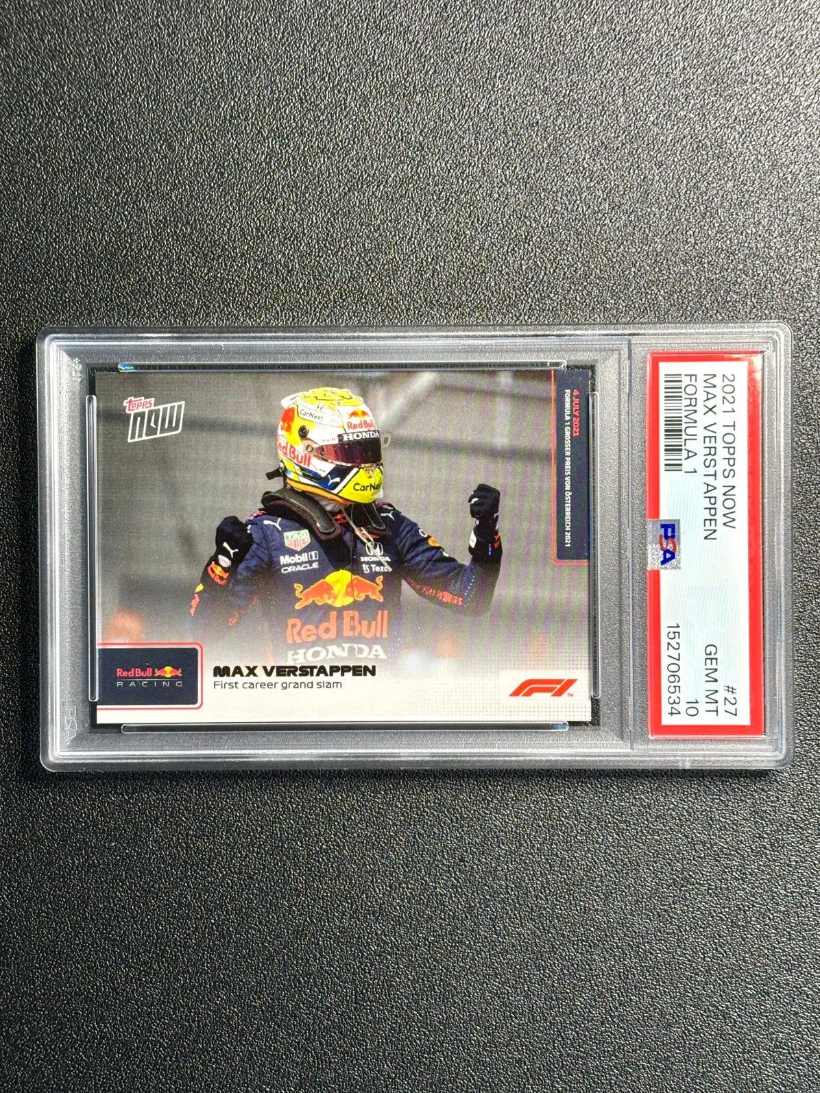 PSA 10 Max Verstappen Topps Now F1 27, Hobby en Vrije tijd, Stickers en Plaatjes, Ophalen of Verzenden, Nieuw, Plaatje