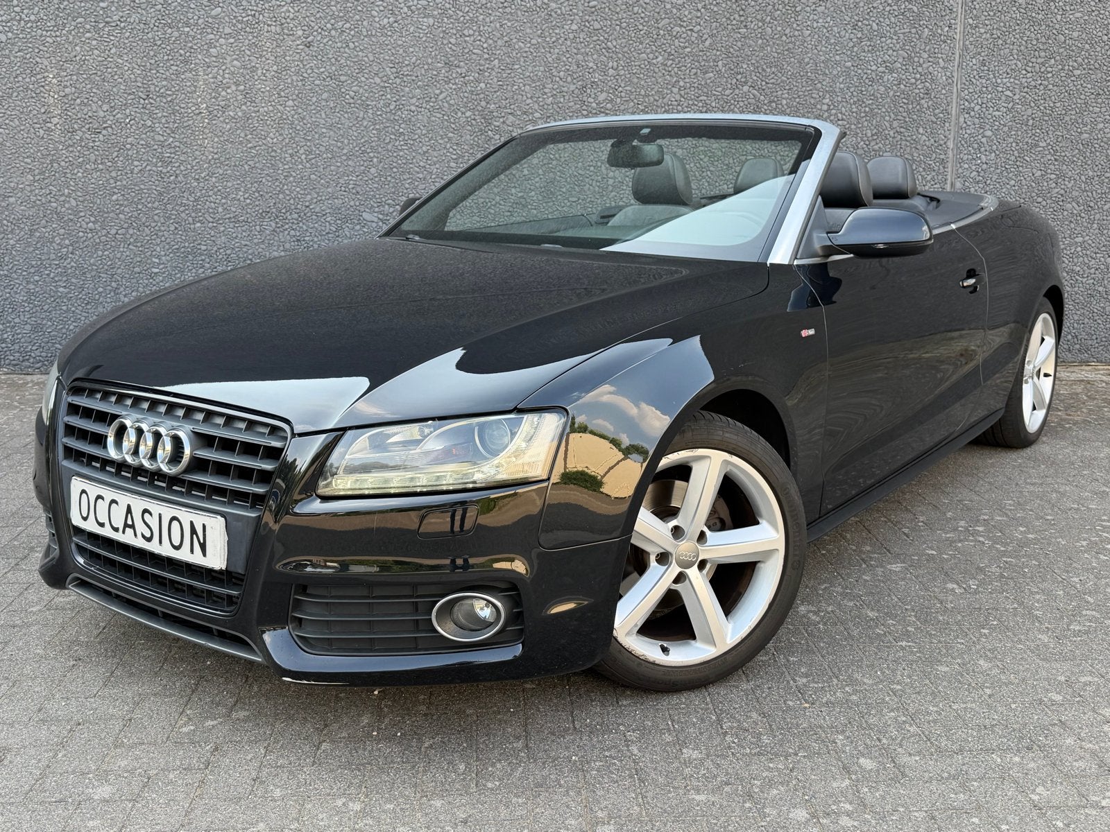 Audi A5 1.8 Tfsi Cabrio Automaat 2x S-line, nieuw dak !, Auto's, Euro 5, Zwart, 4 cilinders, Leder en Stof