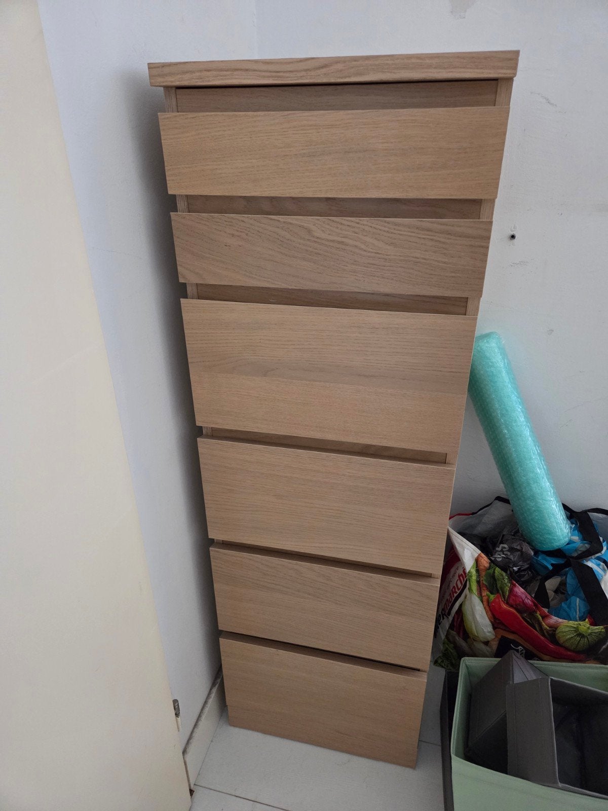 ikea malm ladekast eiken, Huis en Inrichting, Kasten | Kledingkasten, Ophalen, 50 tot 100 cm, Zo goed als nieuw, Minder dan 100 cm