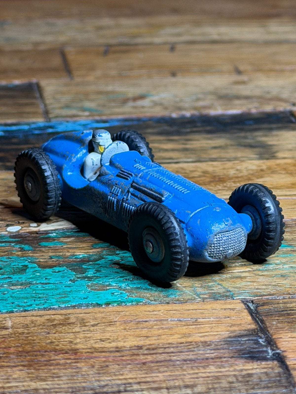 Dinky Toys France 23H Talbot Lago – blauwe racewagen, Hobby en Vrije tijd, Ophalen of Verzenden, Gebruikt, Auto, Dinky Toys
