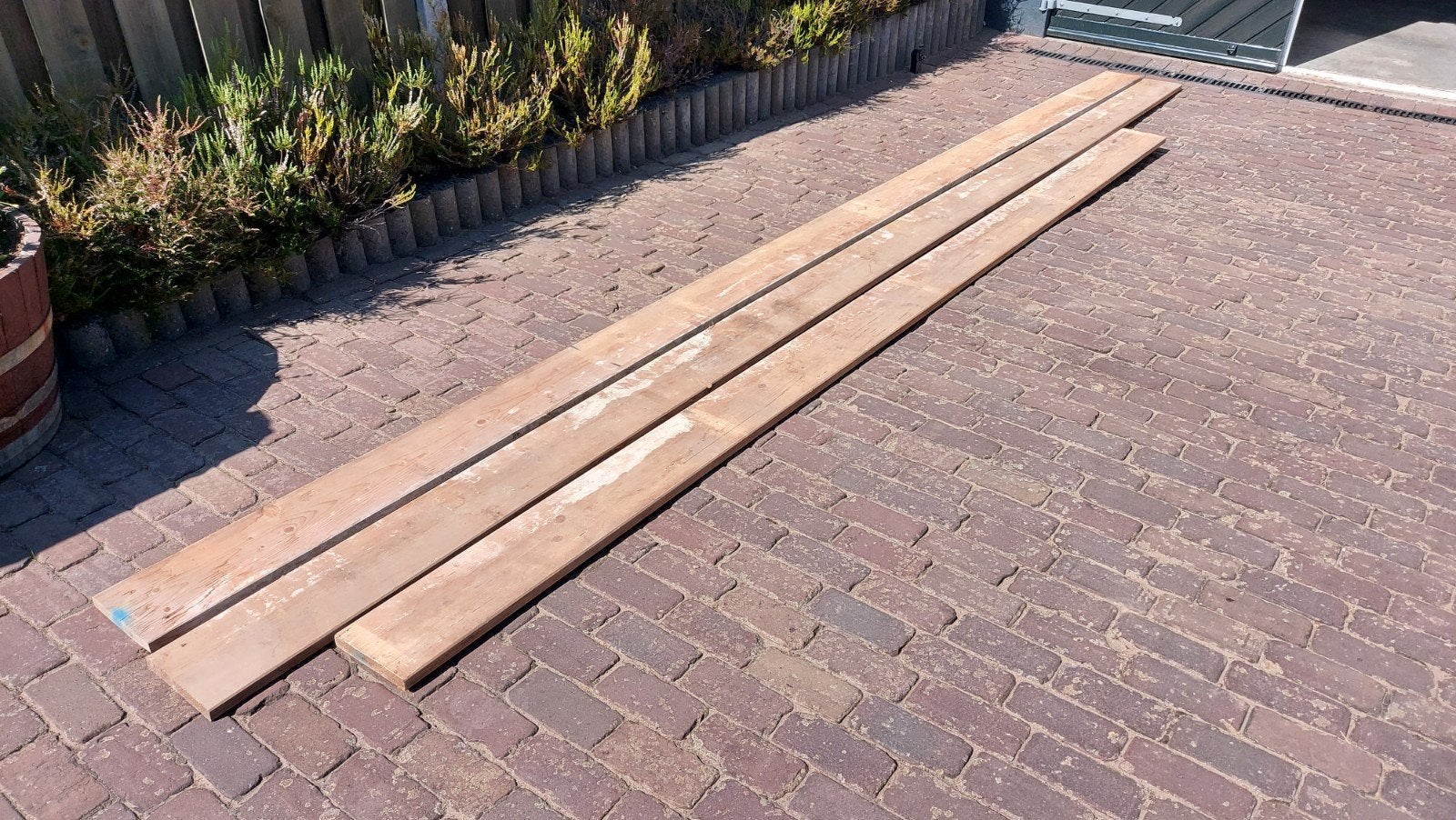 Eenmalig gebruikte steigerplanken., Doe-het-zelf en Verbouw, Hout en Planken, Ophalen, Gebruikt, 25 tot 50 mm, Plank