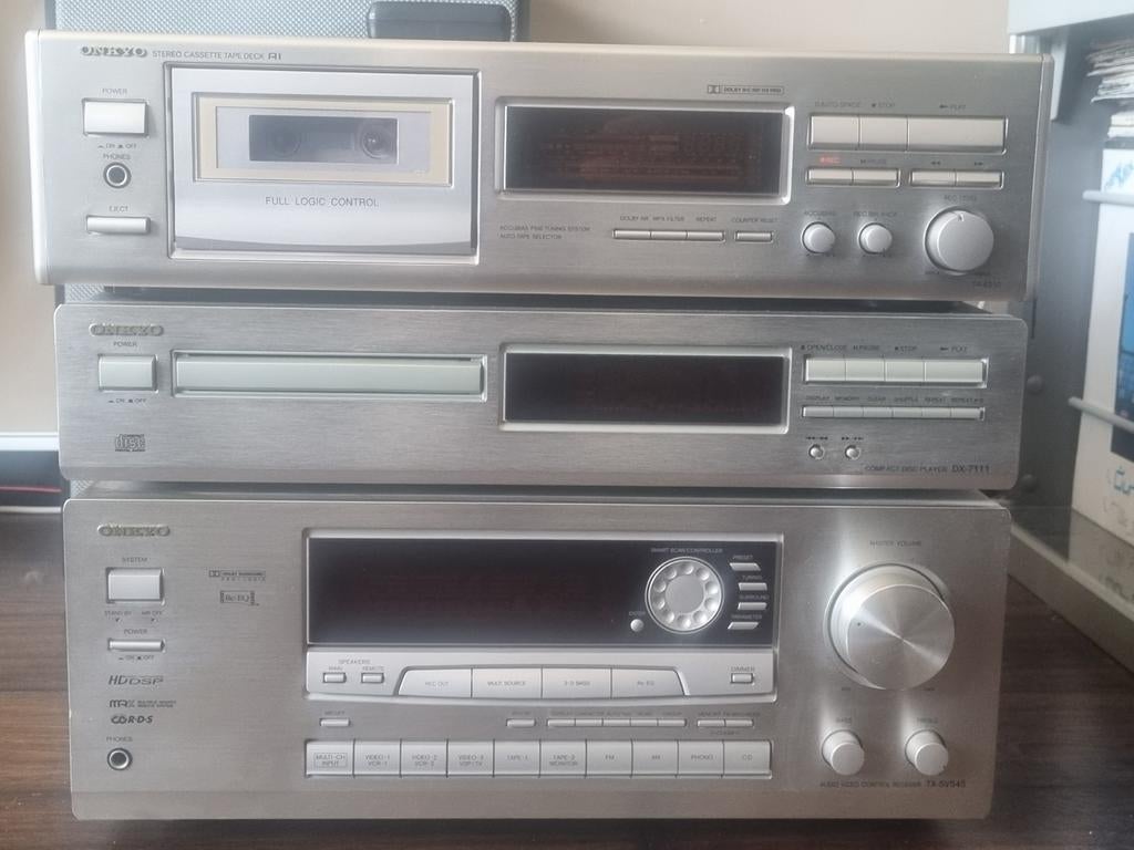 Onkyo Stereo Set: Cassettedeck, CD-speler, Receiver, Overige merken, Tuner of Radio, Zo goed als nieuw, Losse componenten