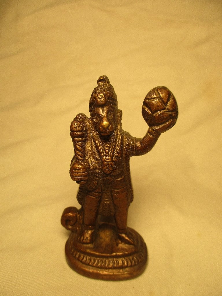 lord Hanuman Hindoe god beeldje van koper-brons, Antiek en Kunst, Ophalen of Verzenden