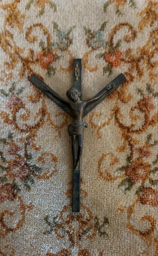 Bijzonder Antiek bronzen Coesfelder kruis - Coesfelder kreuz, Antiek en Kunst, Ophalen of Verzenden