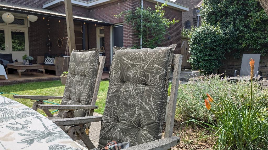 Teak tuinset (voor de handige harry een mooie set), Ophalen, Gebruikt, 6 zitplaatsen, Teakhout