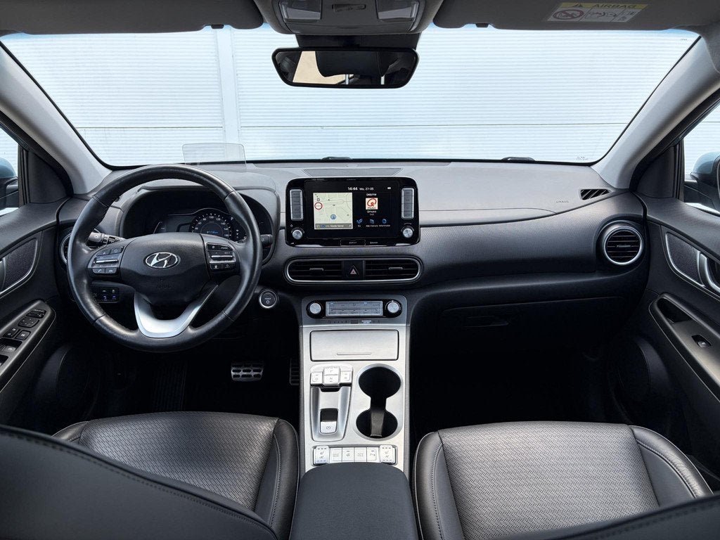 Hyundai Kona EV Premium 64 kWh SOH 100 % 1 Fase / Lichtmetal, Auto's, Hyundai, Adaptive Cruise Control, Gebruikt, Blauw, 64 kWh