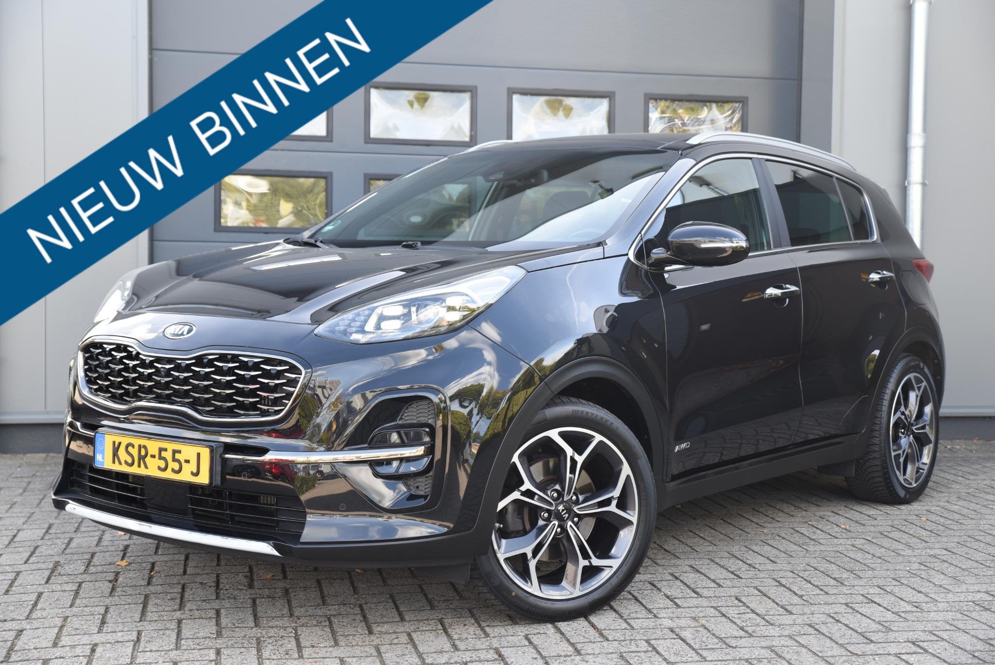 Kia Sportage 1.6 T-GDI 4WD GT-Line PlusLine PANO - JBL, Auto's, Dealer onderhouden, 4 cilinders, Zwart, Leder