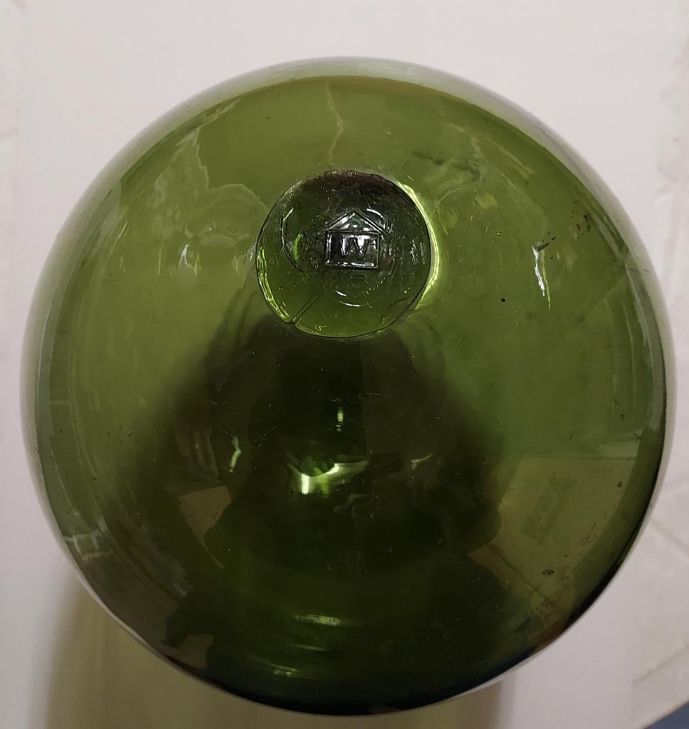 brocante oude glazen netdrijvers gemerkt met huisje, Ophalen of Verzenden