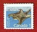 Fauna - Dieren - Eekhoorn (de Vliegende--) Canada 1 c - geb, Ophalen of Verzenden, Gestempeld, Dier of Natuur