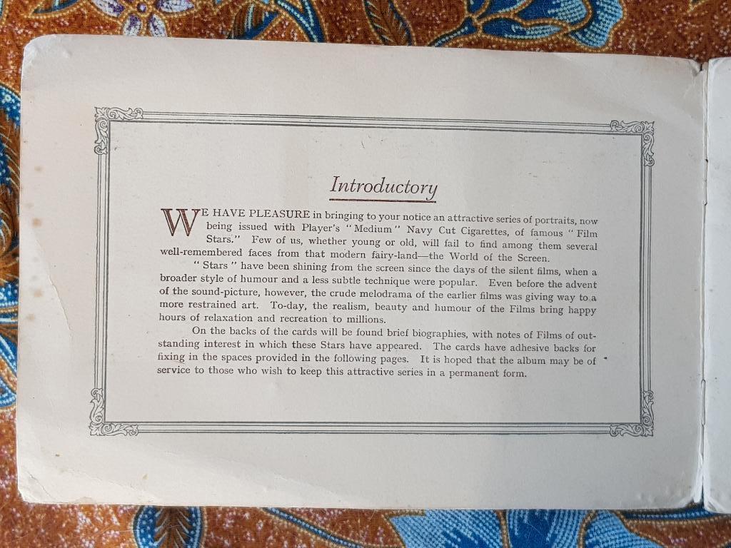Oud Engels album met sigarettenplaatjes van filmsterren 1936, Ophalen of Verzenden