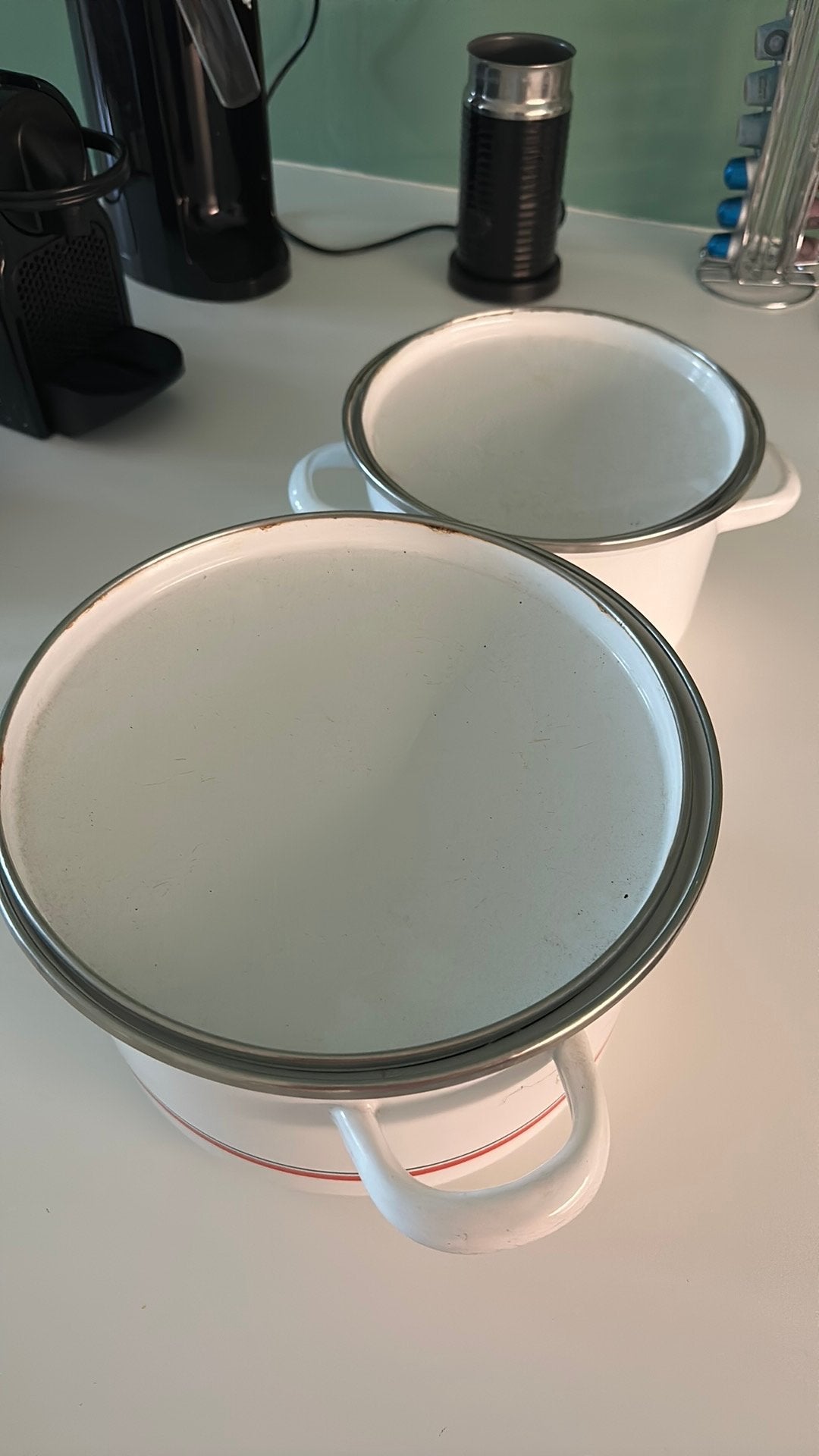 2 oude pannen, Ophalen, Gebruikt, Overige materialen, Pannenset