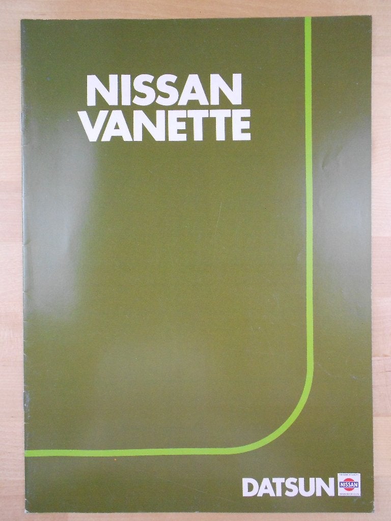 Nissan Vanette Brochure 1984 - Datsun, Ophalen of Verzenden, Zo goed als nieuw, Nissan, NISSAN