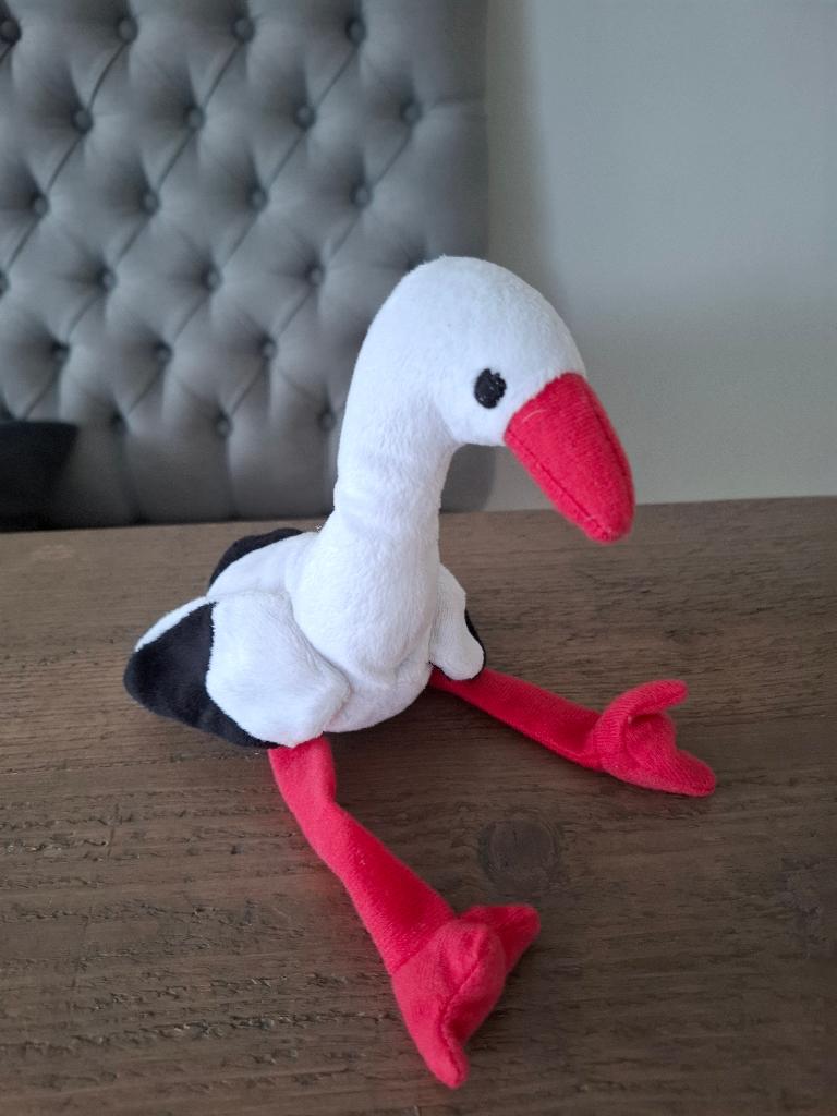 Kleine schattige ooievaar knuffel, Ophalen of Verzenden, Zo goed als nieuw, Overige typen