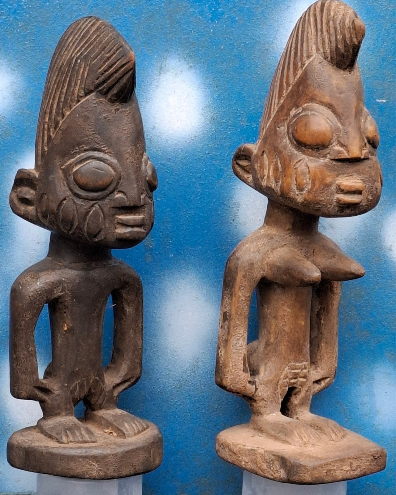 Fetisj Pareja. Afrika.  Male  & Female. 26  & 28 cm., Ophalen
