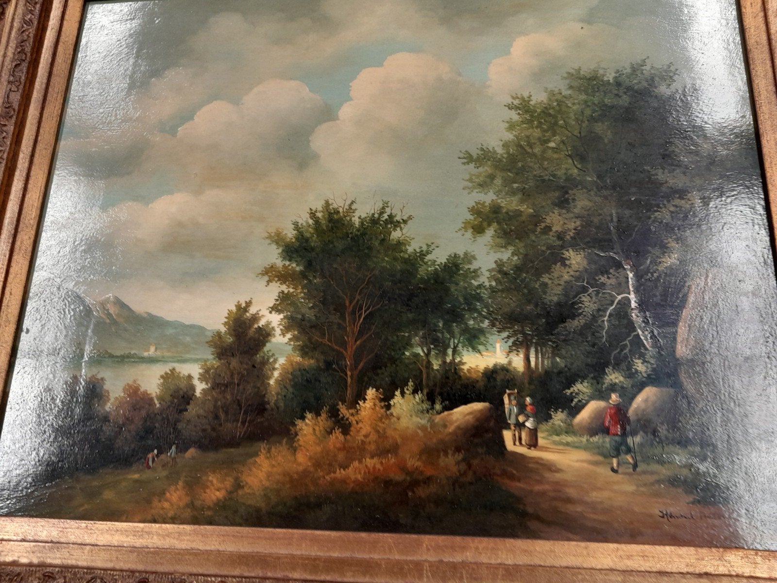 Prachtig schilderij van Hendrik Verdonck, Antiek en Kunst, Ophalen, Paneel, Landschap, Olieverf