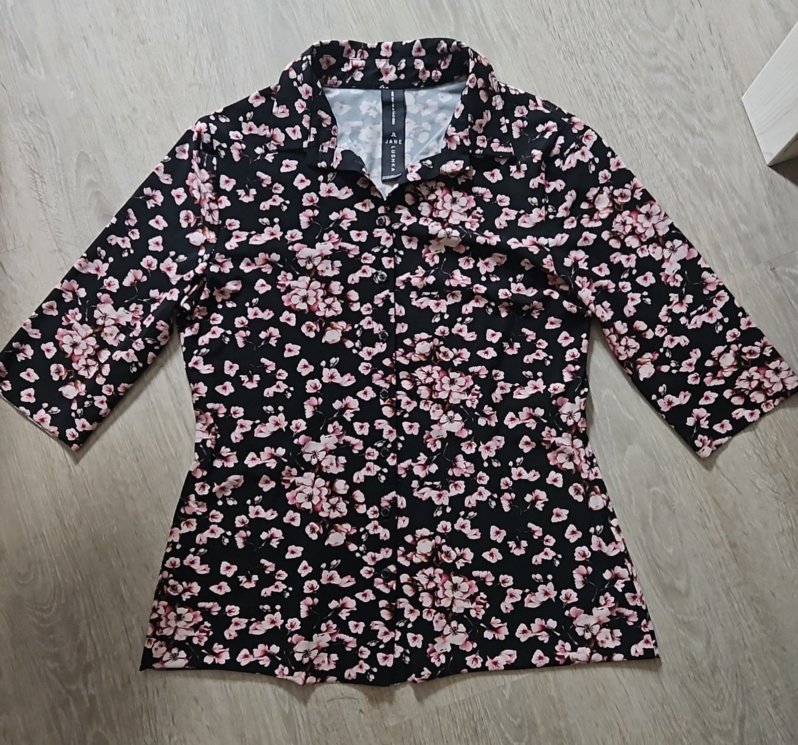 Jane Lushka Travelstof Blouse Bloemenprint maat m, Ophalen, Zo goed als nieuw, Maat 38/40 (M)