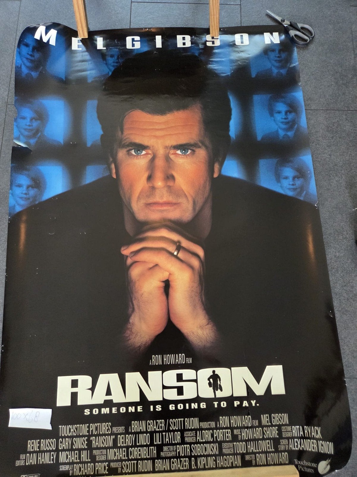Ransom film poster Mel Gibson - Origineel (1996), Ophalen of Verzenden