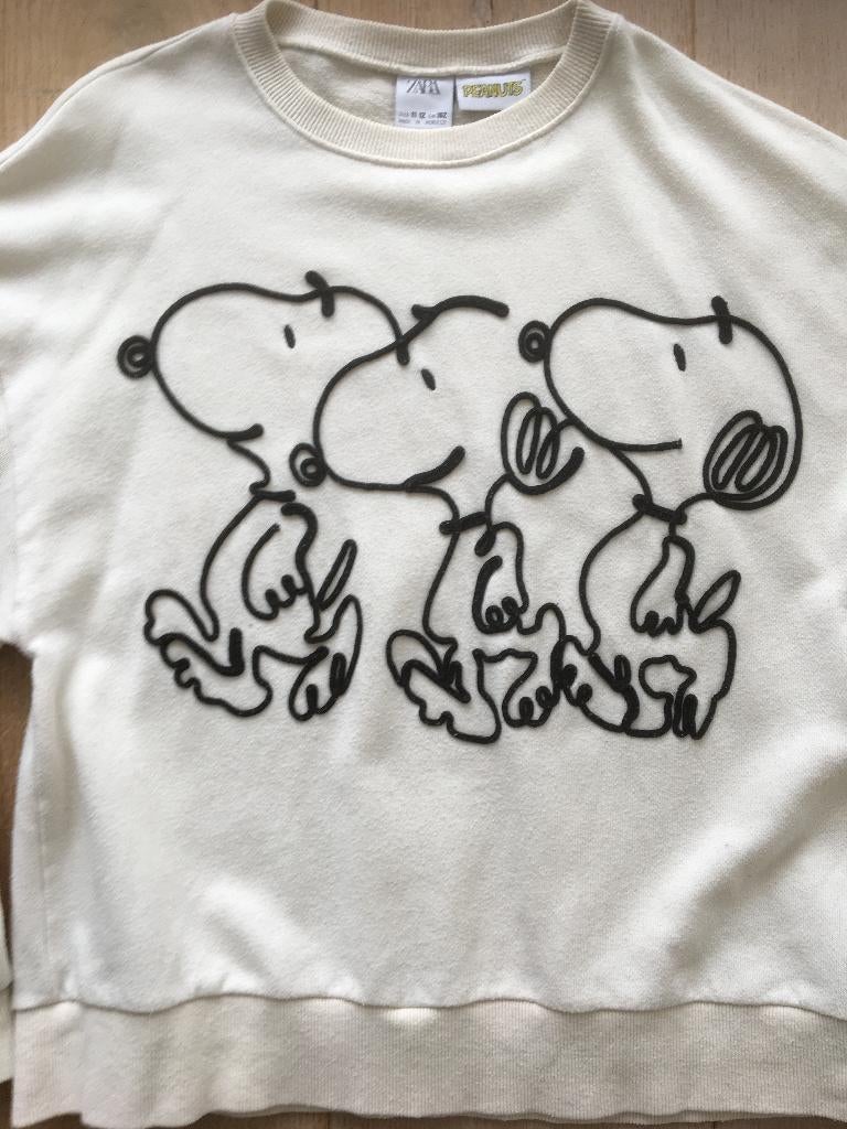 Ecru kleurige trui met Snoopy | Peanuts | 11-12, Gebruikt, Meisje, Trui of Vest, Ophalen of Verzenden