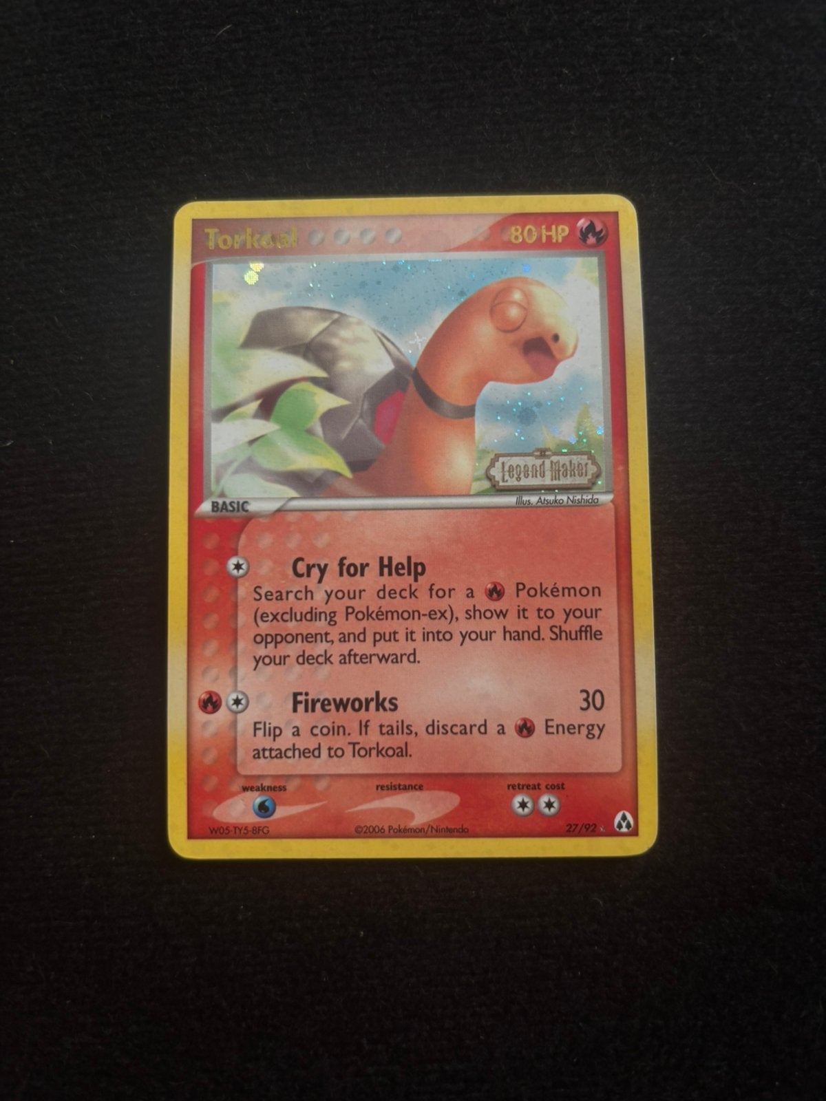 Torkoal (LM 27) stamped holo, Verzenden, Zo goed als nieuw