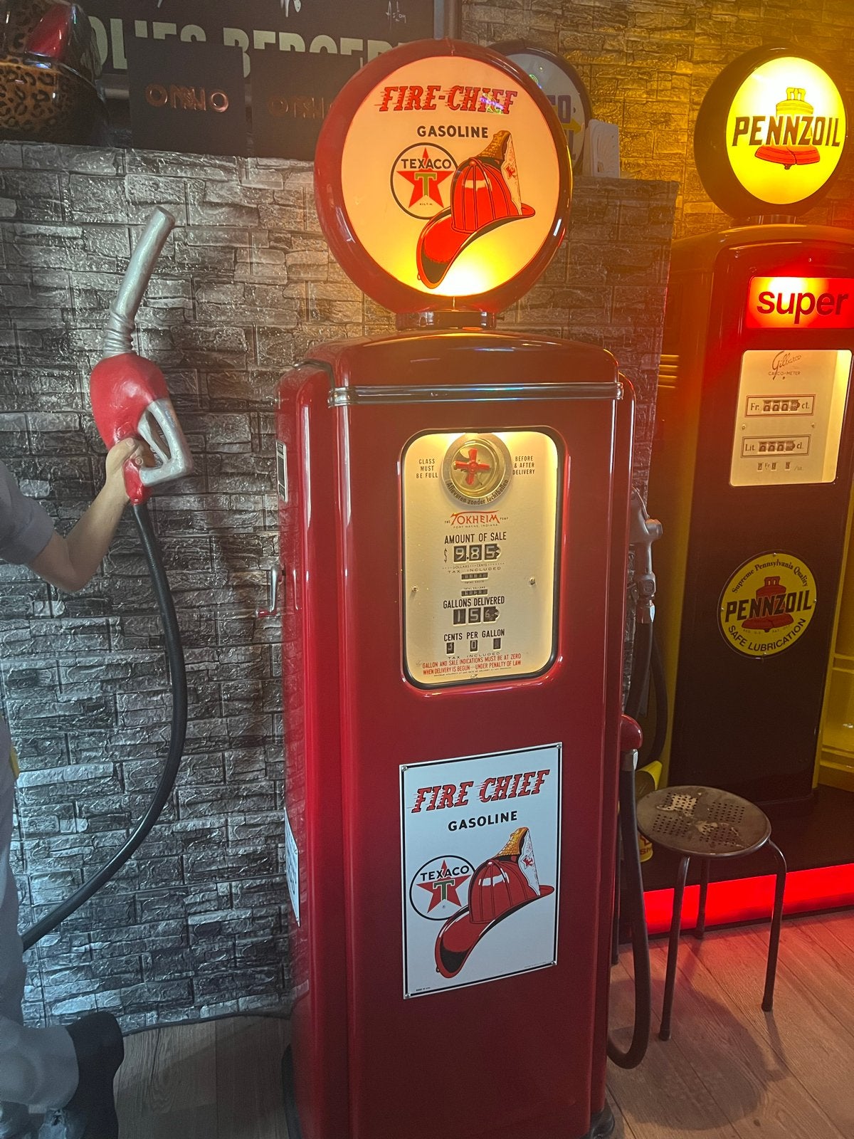 Vintage Texaco Fire Chief Benzinepomp, Verzamelen, Ophalen, Zo goed als nieuw