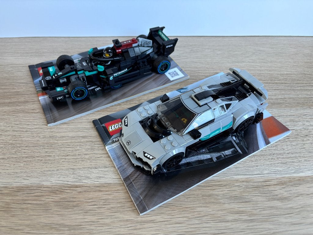 Lego 76909 - Mercedes AMG F1 W12 & AMG + extra stickervel, Compleet, Lego, Zo goed als nieuw, Complete set
