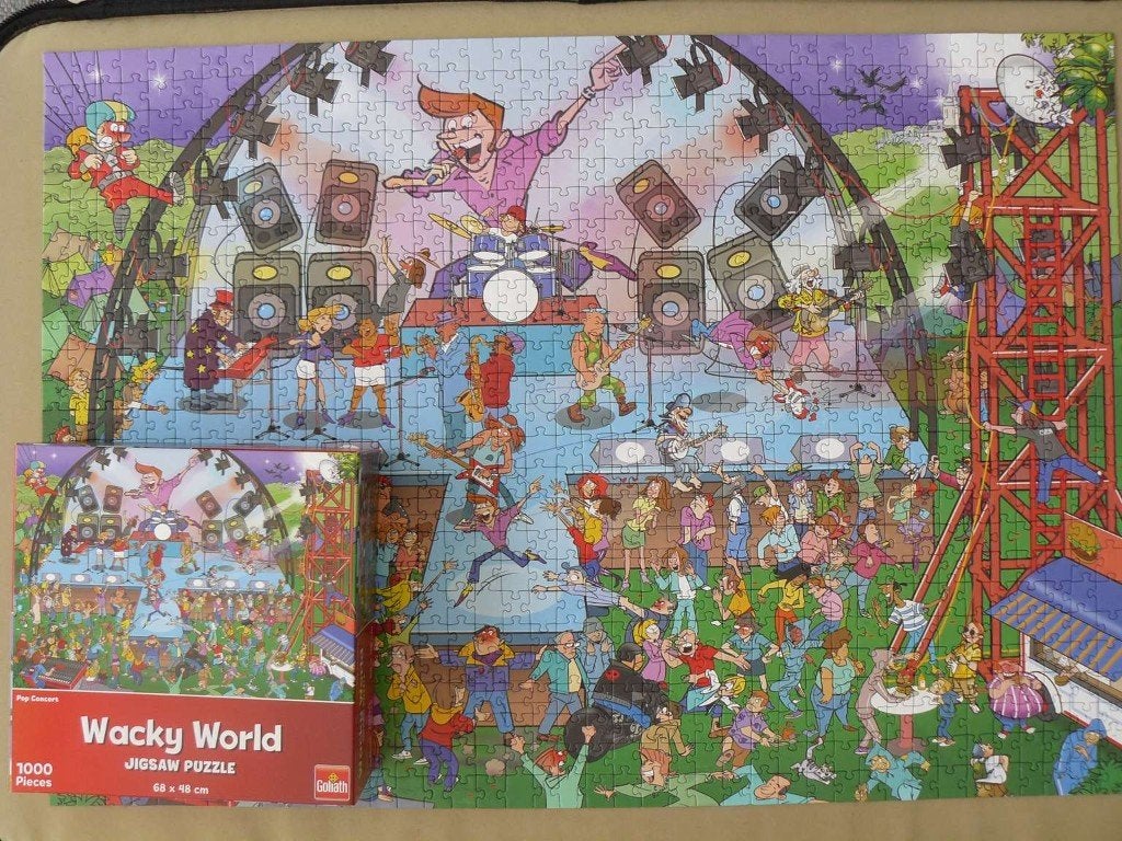 Goliath That’s life puzzel Popconcert., Hobby en Vrije tijd, Denksport en Puzzels, Ophalen of Verzenden, 500 t/m 1500 stukjes