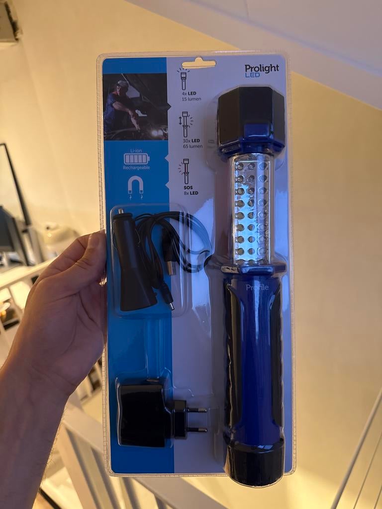 ProLight LED Oplaadbare Werk- en Zaklamp met Magneet, Ophalen of Verzenden, Nieuw