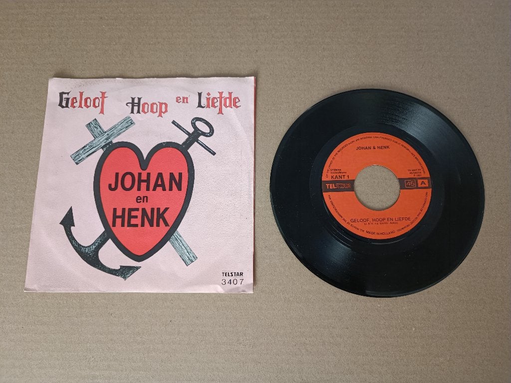 Single: Johan en Henk - Geloof Hoop En L (1981) Telstar 3407, Cd's en Dvd's, Vinyl Singles, Verzenden, Gebruikt, Nederlandstalig