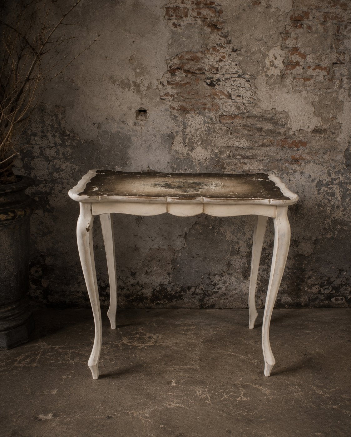 Italiaanse tafeltje brocante hout tafeltje, Ophalen of Verzenden, Zo goed als nieuw, Rechthoekig, Minder dan 55 cm