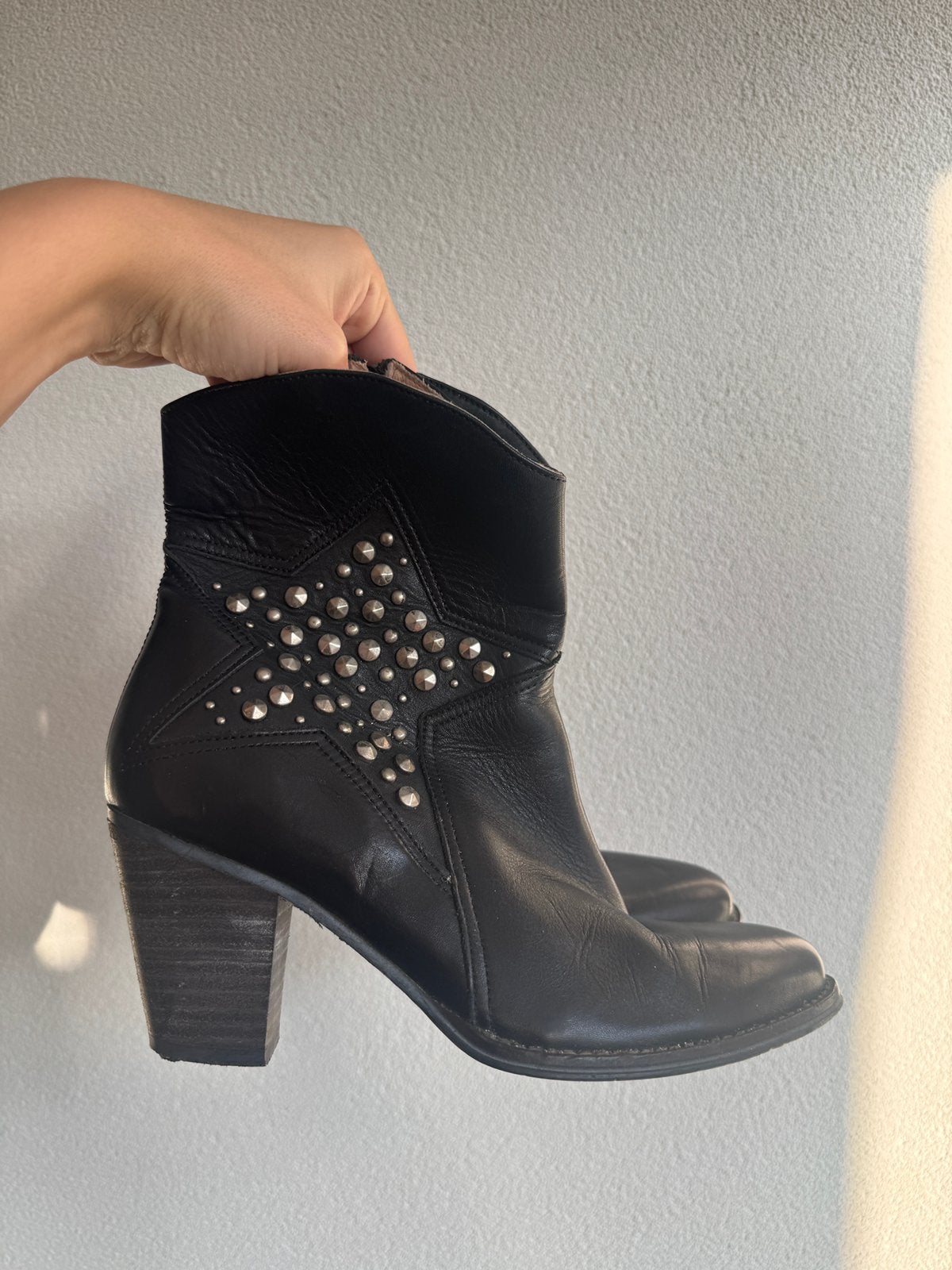 Vintage Y2K zwarte enkel laarzen met studs, Vintage, Lage of Enkellaarzen, Vintage, Ophalen of Verzenden