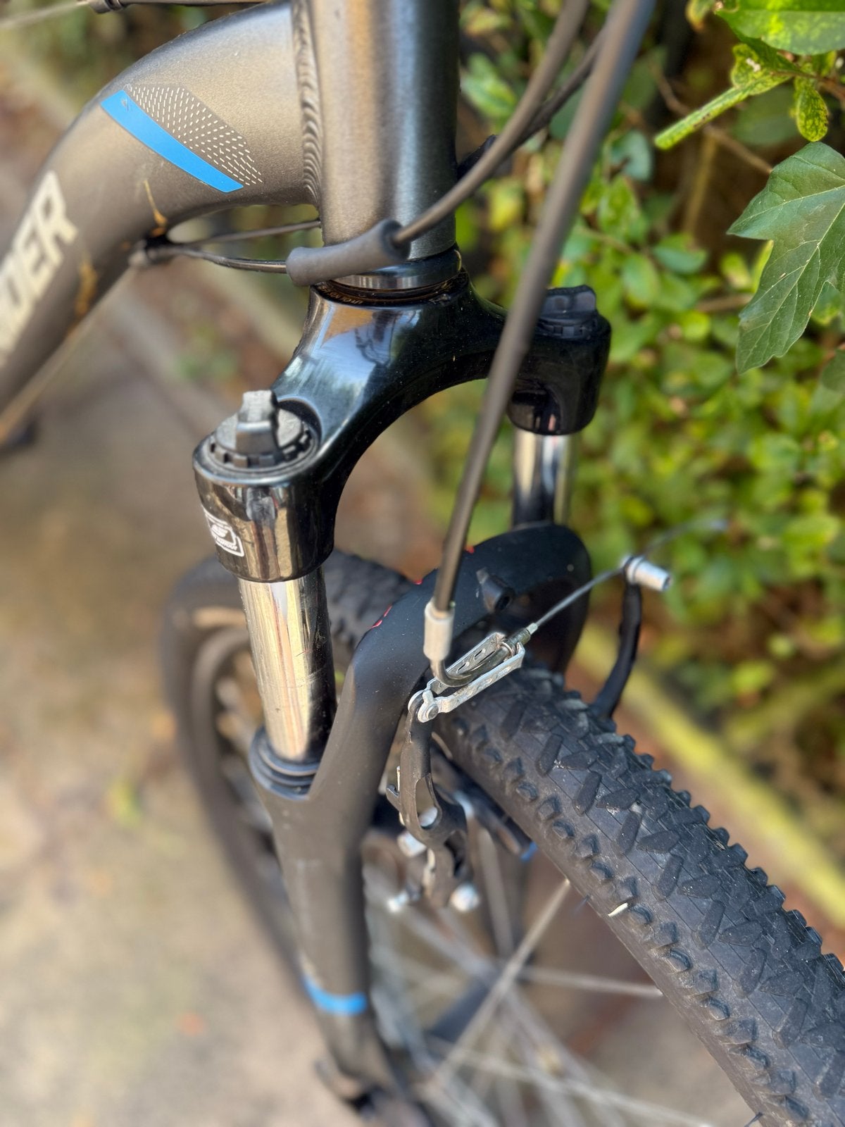 Rockrider ST100 Mountainbike - Grijs/Blauw, Gebruikt, Hardtail, Velgrem, 45 tot 49 cm
