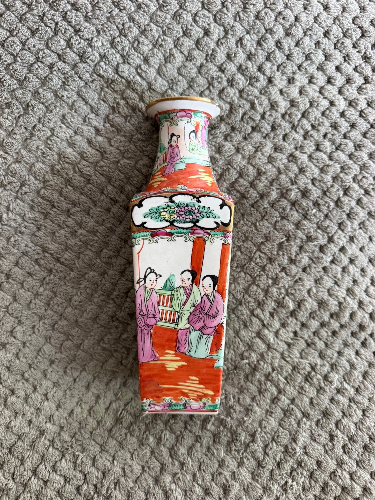 Antiek Chinese Qianlong Famille Rose vaas, Antiek en Kunst, Ophalen of Verzenden