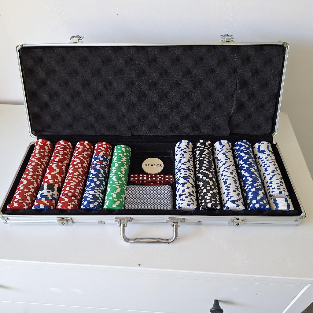 Pokerkoffer, Vijf spelers of meer, Ophalen, Zo goed als nieuw, Onbekend