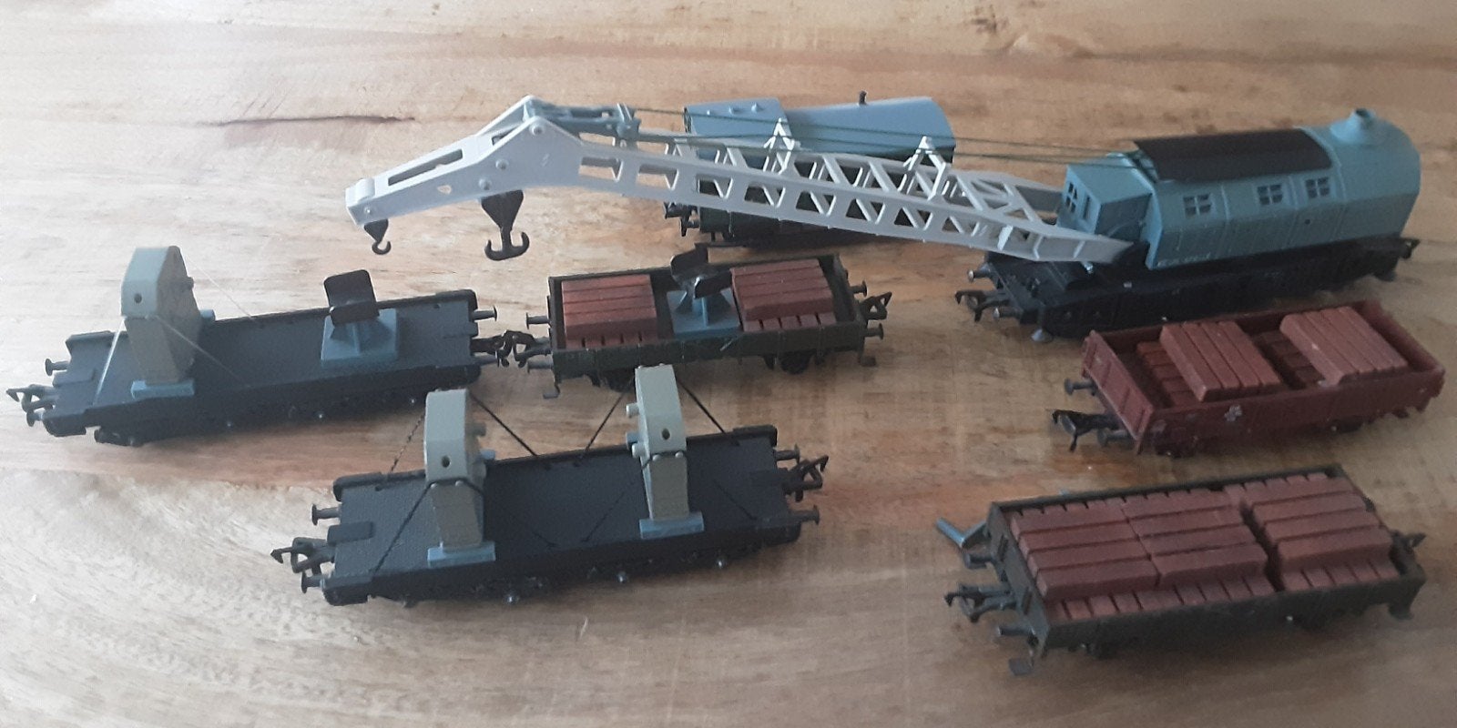 Fleischmann zware kraan., Gebruikt, Gelijkstroom, Fleischmann, Wagon