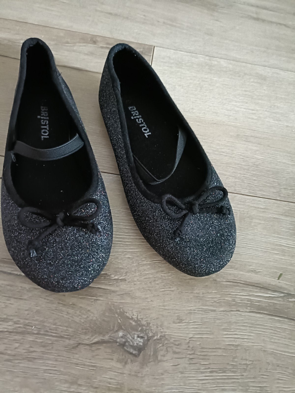 Zwarte glitter ballerina's - Bristol, Meisje, Schoenen, Ophalen of Verzenden, Zo goed als nieuw
