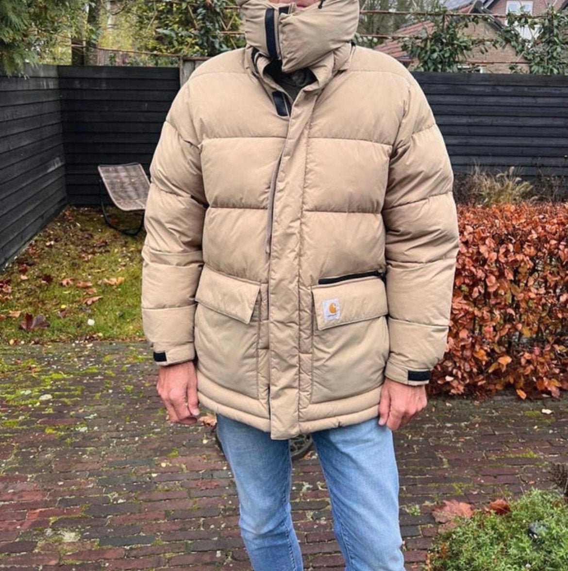 Carhartt jas nieuw maat L, Ophalen of Verzenden, Zo goed als nieuw, Maat 52/54 (L), Beige