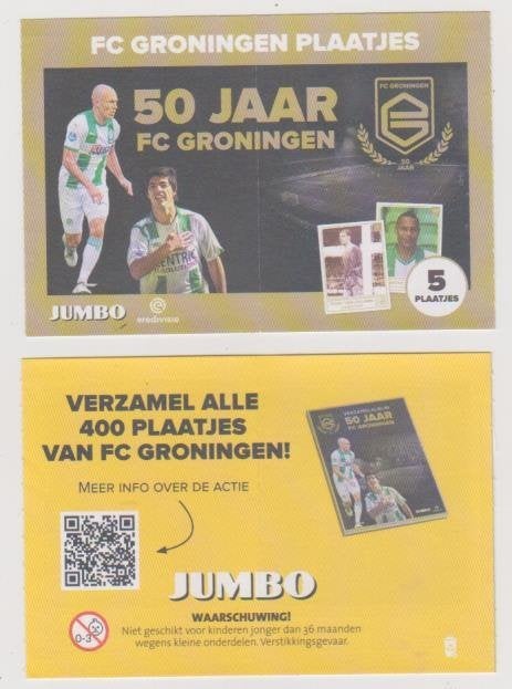 Jumbo 2021: stickers 50 jaar FC Groningen, Verzenden, Zo goed als nieuw, Buitenlandse clubs, Poster, Plaatje of Sticker