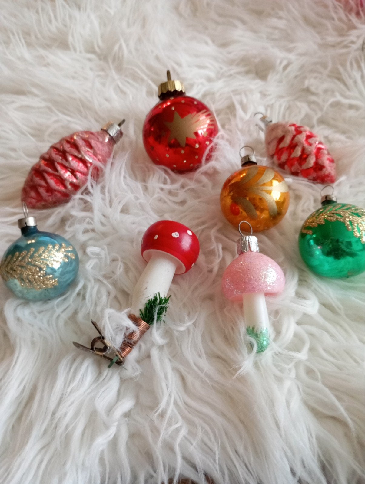 9 ANTIEKE KERSTBALLEN NU ALLES 22€ ZIE FOTO,S, Diversen, Kerst, Ophalen of Verzenden, Gebruikt