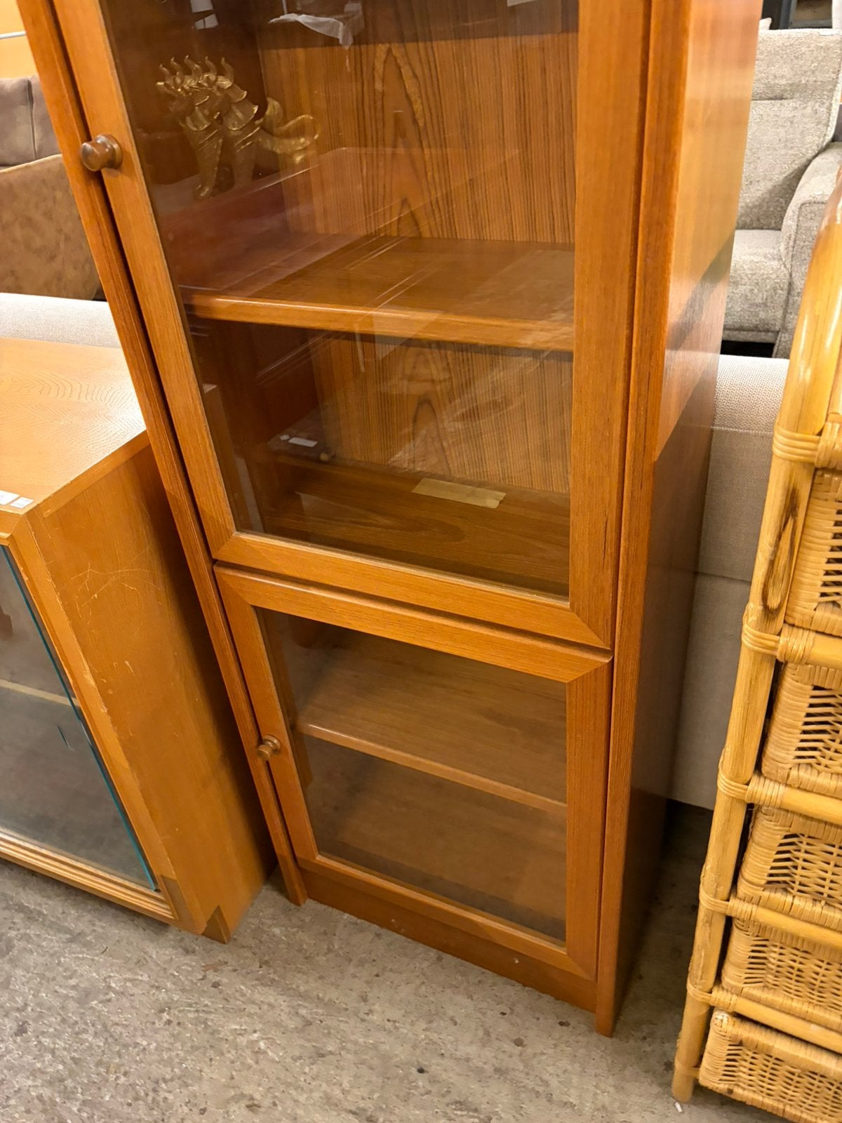 Retro vitrinekast, Ophalen, ., 50 tot 100 cm, Zo goed als nieuw
