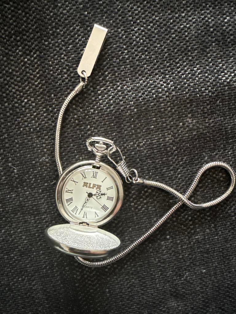 Alfa Zakhorloge met Quartz Uurwerk, Overige materialen, Zakhorloge, Met ketting, Onbekend