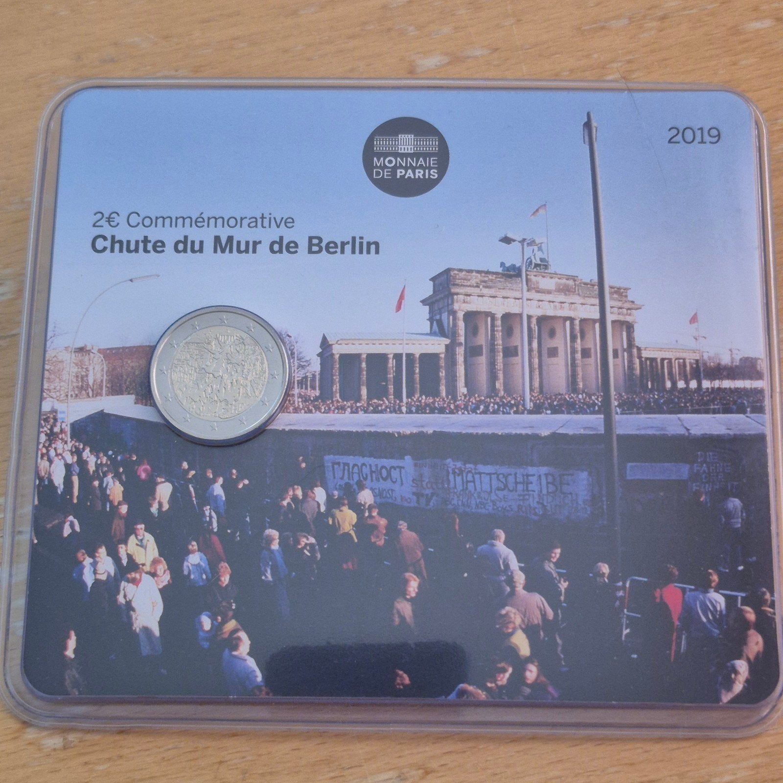 2 Euro Herdenkingsmunt 2019 - Val van de Berlijnse Muur, Ophalen of Verzenden, Frankrijk, 2 euro, Losse munt